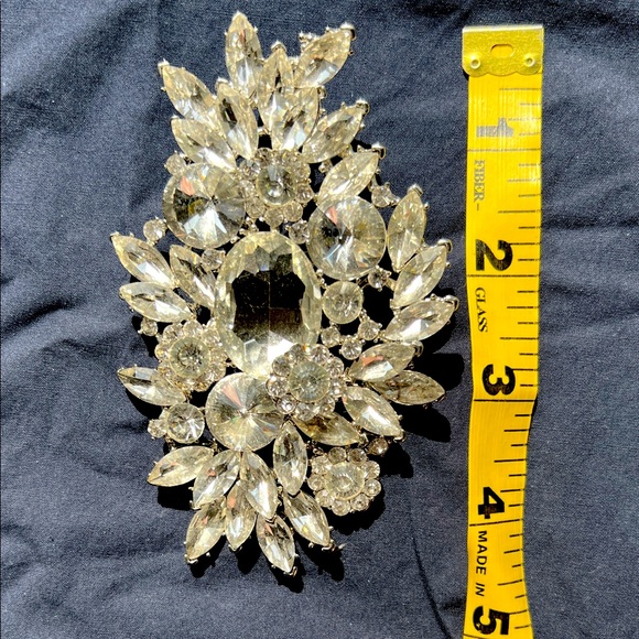 XL Statement Rhinestone Brooch - Picture 1 of 3